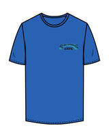 The Mens Tee - Royal - Swamis Core - Left Chest Stacked & Back Image - Printed - Full Color