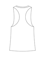 The Womens Racerback Tank - White - Odyssey Performance - Center Chest Stacked - "EST 2020" - Printed - Pink
