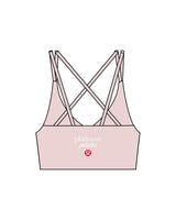 The Strappy Bra - Pink - Platinum Pilates - Back Center Stacked - Printed - Full Color