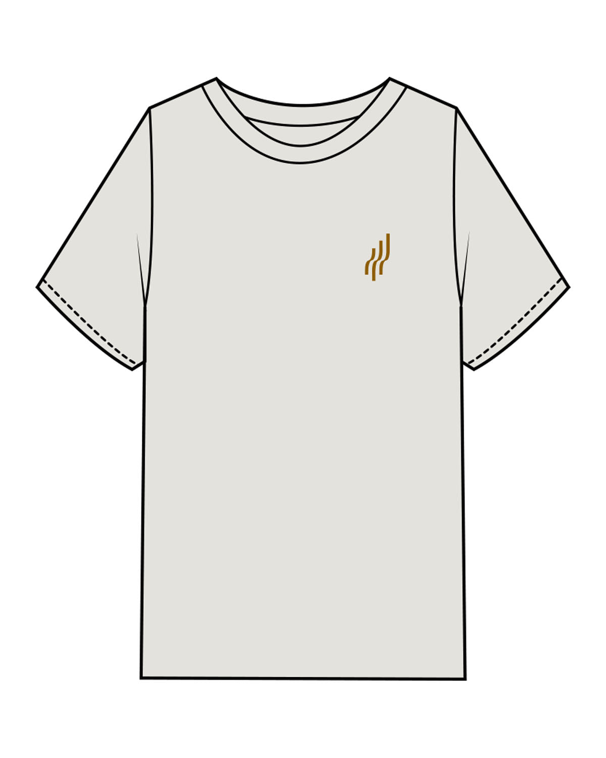 The Mens Heavyweight Tee - Washed Bone - Lagreemixx Retail - Left Chest - Back Descending Stacked - Printed - Bronze