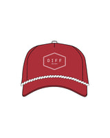 The Surf Hat - Fire / White - DiffEyewear - Center Crown - Embroidered - White