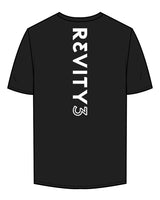 The Mens Tee - Black - REVITY3 - Left Chest & Back Spine - White