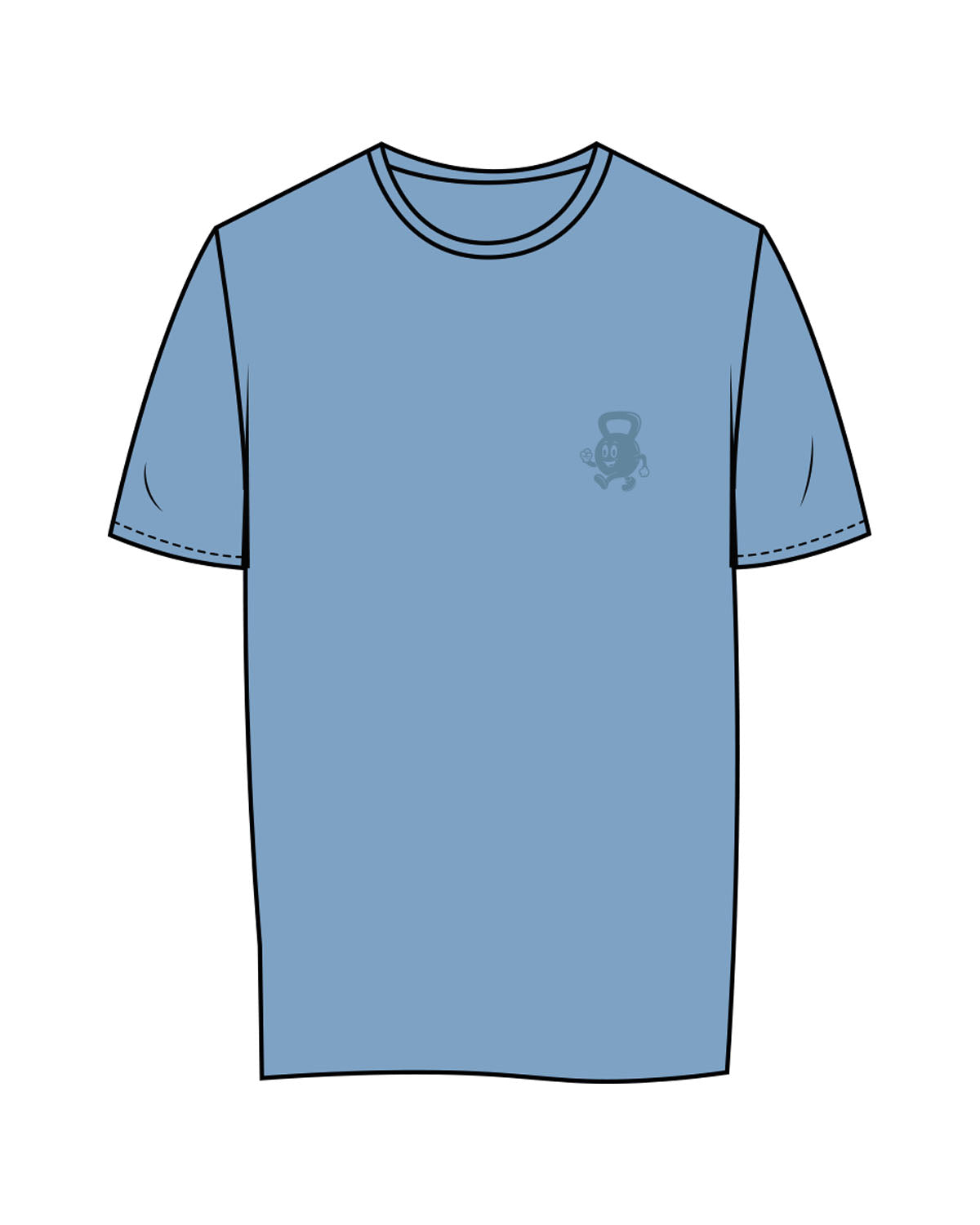 The Womens Tee - Carolina - Delta Fitness - Left Chest & Back Stacked - Printed - Tone on Tone