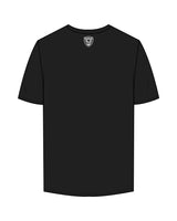 The Mens Tee - Black - PURE QUALITY -  Left Chest & Back Center  - White