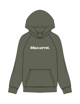 The Mens Hoodie - Cypress - BlueCarrot - Center Chest - Printed - White