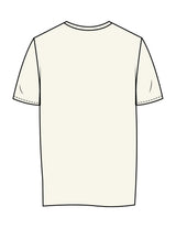 The Womens Tee - Off White - New Mom School - Center Chest Stacked - Printed - Navy