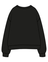 The Mens Crewneck - Black - The Stu - Center Chest - EMB - Tone on Tone