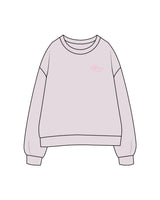 The Womens Crewneck - Orchid - Poppys Pilates - Left Chest Stacked Logo - Embroidered - Pink