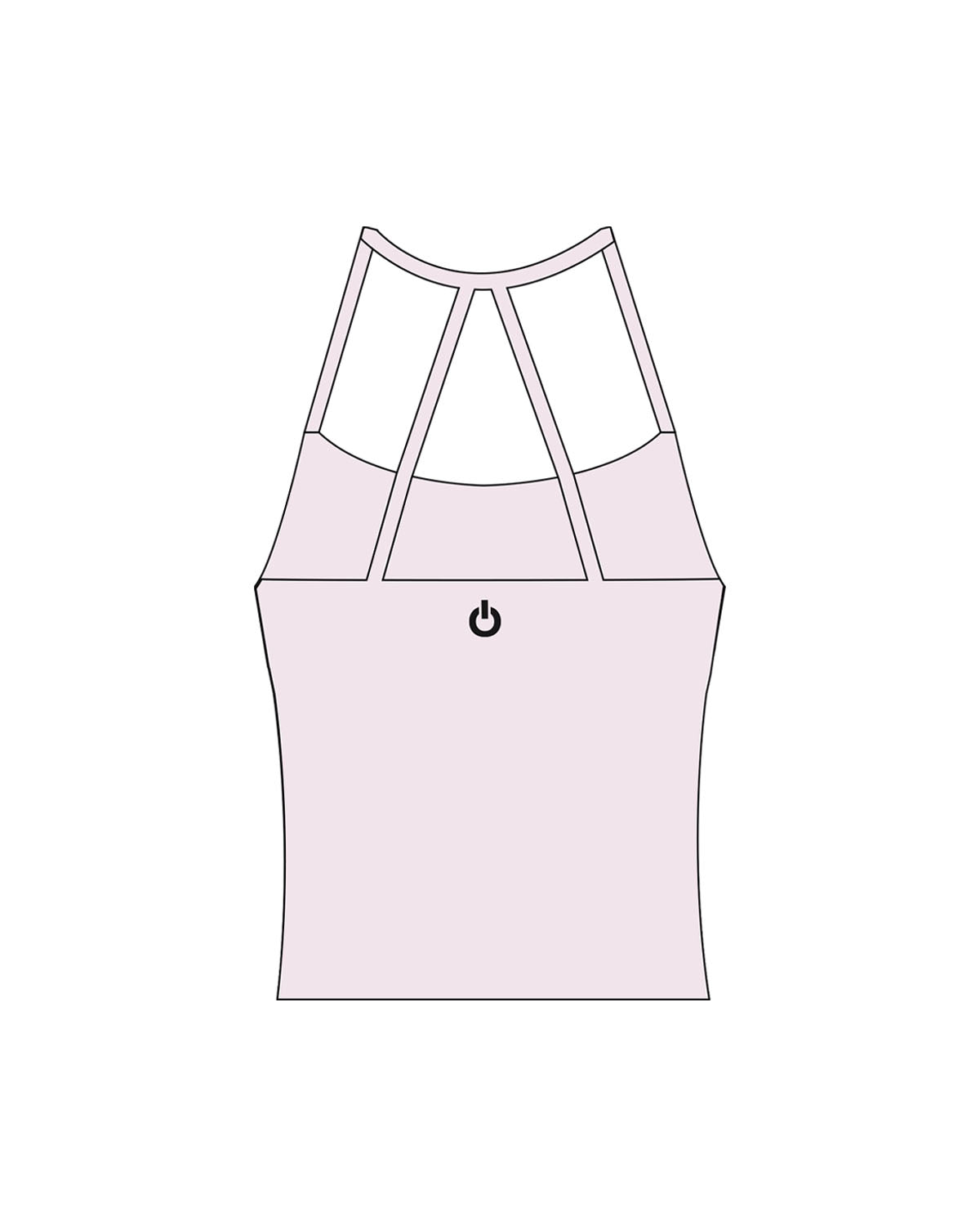 The Womens Sporty Tank - Pink - Powerhouse Fitness - Center Chest & Center Back - Printed - Black