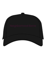 The Dad Hat - Black - Neighborhood Barre - Center Crown - Embroidered - Aubergine