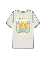 The Mens Heavyweight Tee - Washed Bone - Blenders - Left Chest & Back "PACIFIC BEACH" - Printed - Full Color