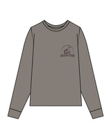 The Womens Heavyweight Long Sleeve - Washed Gray - Coach Code - Left Chest Round - Tone on Tone