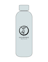 The Water Bottle - Mint - Movement Pilates Buffalo - Center Body Stacked - Printed - Black