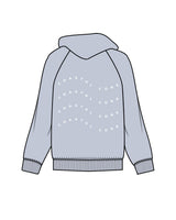 The Womens Hoodie - Powder - Coastal Core - Left Chest & Back Center - White