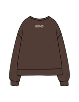 The Recycled Unisex Crewneck - Brown - Bond Fitness - Center Chest Round & Upper Back - Printed - White