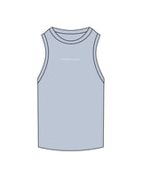 The Ribbed Full Length Tank - Powder - Fitness Nook - Chest - Embroidered - White