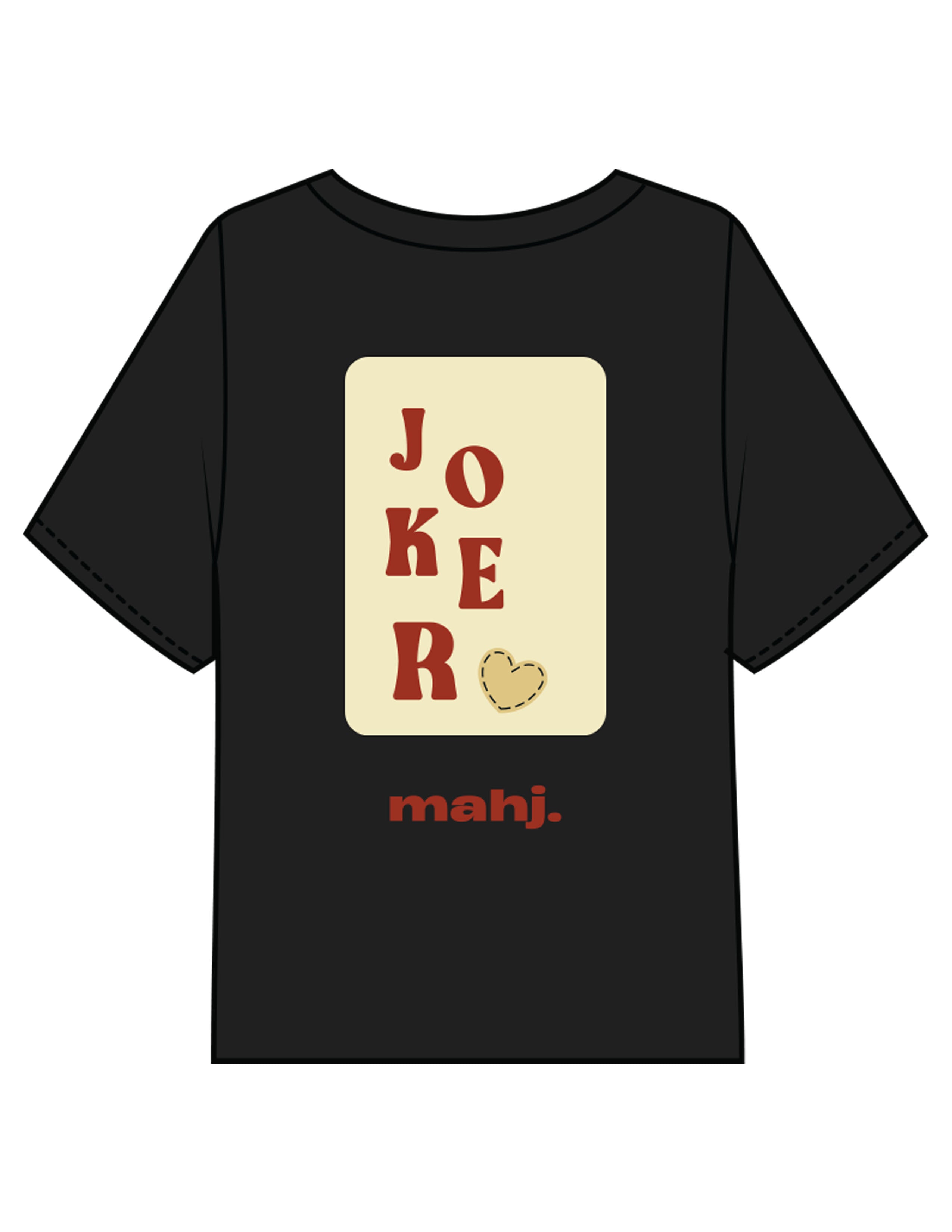 The Midweight Crop Tee - Black - Barnes. The Label - Left Chest & Back Joker - Printed - Full Color