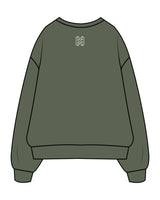 The Mens Crewneck - Cypress - Heat Bootcamp - Center Chest & Upper Back - Printed - White