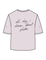 The Oversized Crop Tee - Orchid - Ritual Body - Center Chest Inverted & Back Script - Printed - Brown