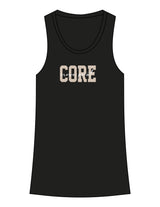 The Womens Full Length Tank - Black - Core Crown Point - Center Chest - Printed - Full Color