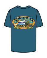 The Mens Tee - Atlantic - Swamis Core - Left Chest Stacked & Back Image - Printed - Full Color