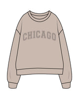 The Womens Crewneck - Bone - 31Theraphy - Center Chest & Back Center Neckline - Tone on Tone