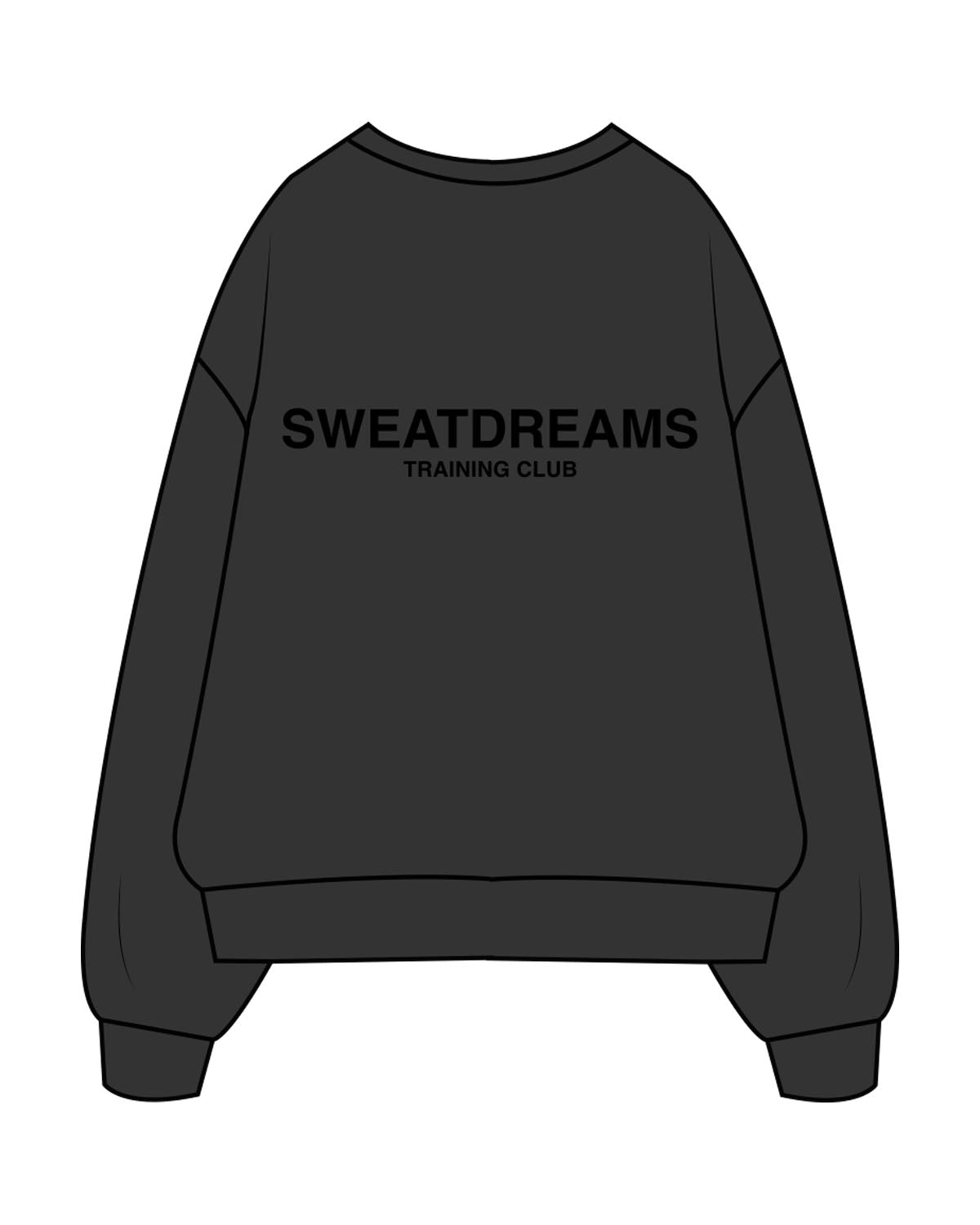 The Mens Crewneck - Washed Black - SWEATDREAMS - Left Chest "OCEANSIDE" & Back Stacked - Printed - Full Color