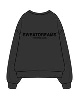 The Mens Crewneck - Washed Black - SWEATDREAMS - Left Chest "ENCINITAS" & Back Stacked - Printed - Full Color