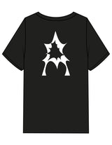 The Mens Heavyweight Tee - Black - Activate House - Left Chest & Center Back - Printed - White