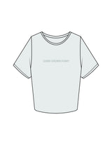 The Crop Tee - Seafoam - Core Crown Point - Center Chest & Back Stacked - Printed - Sage