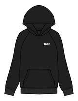The Womens Hoodie - Black - Higher Ground - Left Chest & Back Pyramid - Printed - White