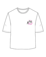 The Oversized Crop Tee - White - The Whole You Wellness - Left Chest & Back Image - Printed - Full Color