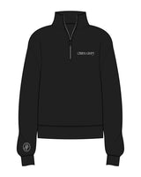 The Womens 1/4 Zip - Black - Onyx & Ivory - Left Chest & Right Wrist - Printed - White