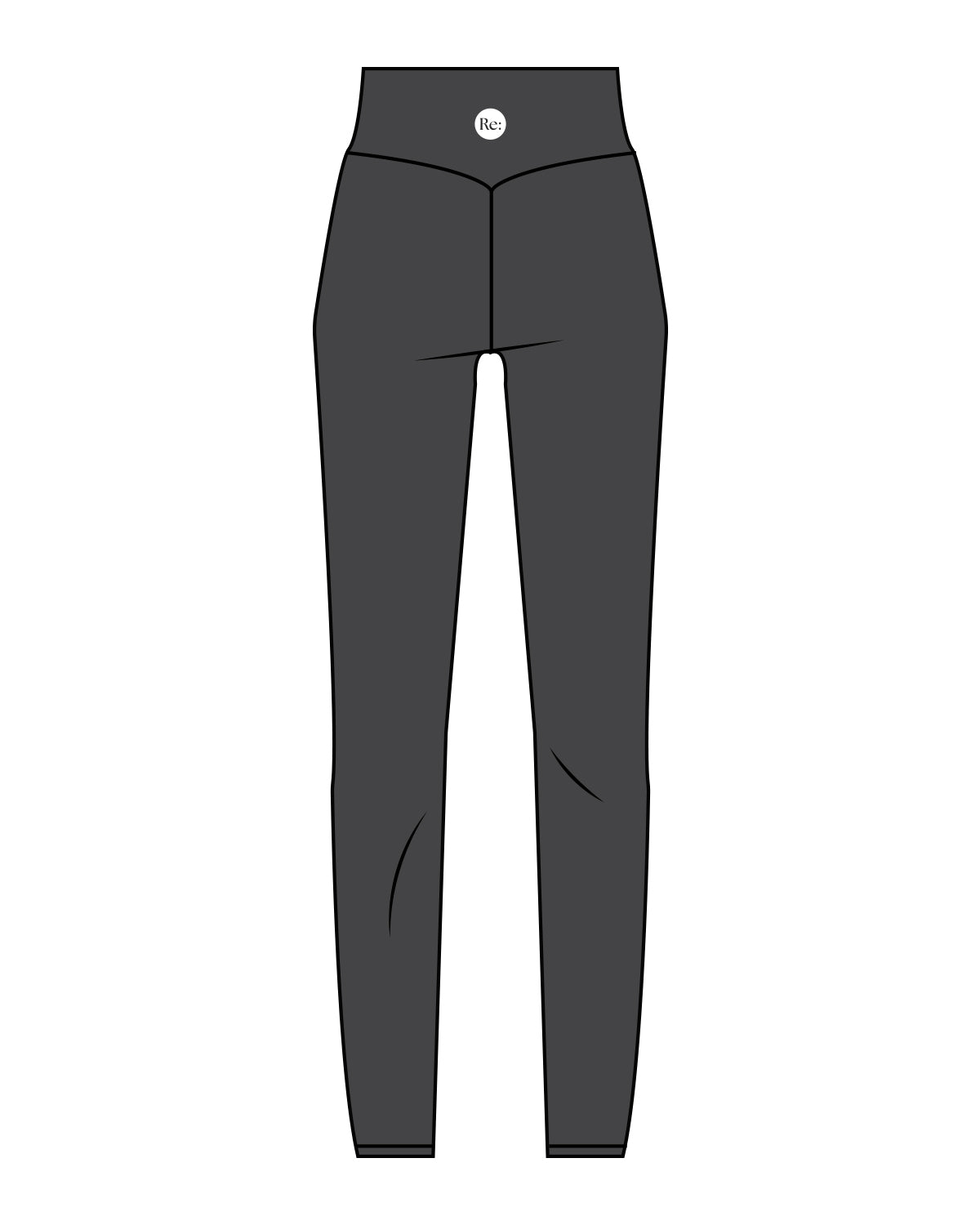 The Basic Legging - Pebble - Re:forma - Right Leg & Back Center Waist - White