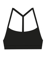 The Basic Bra - Black - enCore Pilates - Center Back - Printed - White
