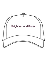 The Dad Hat - White - Neighborhood Barre - Center Crown - Embroidered - Aubergine
