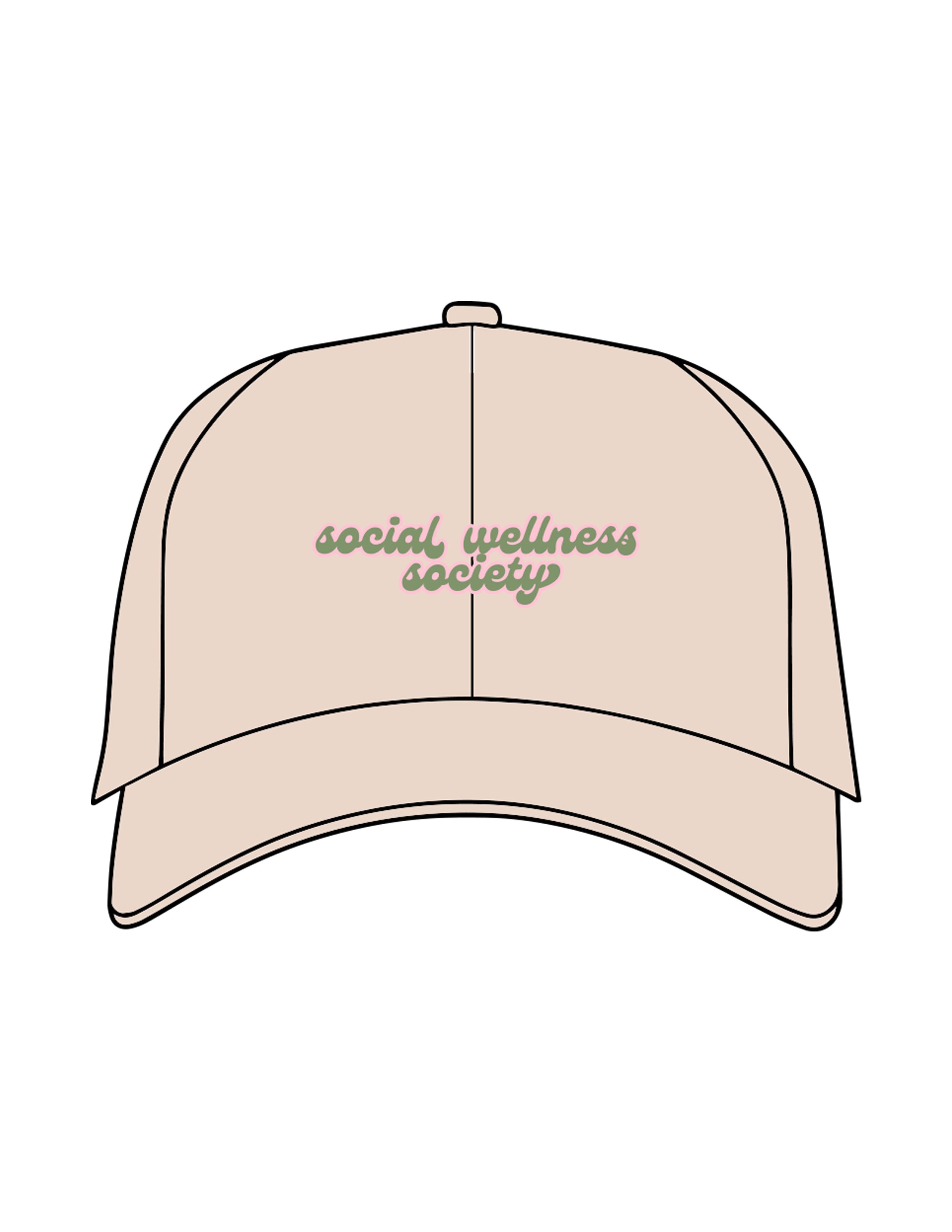 The Dad Hat - Stone - SWS - Center Crown Stacked & Back Icon - Embroidered - Full Color