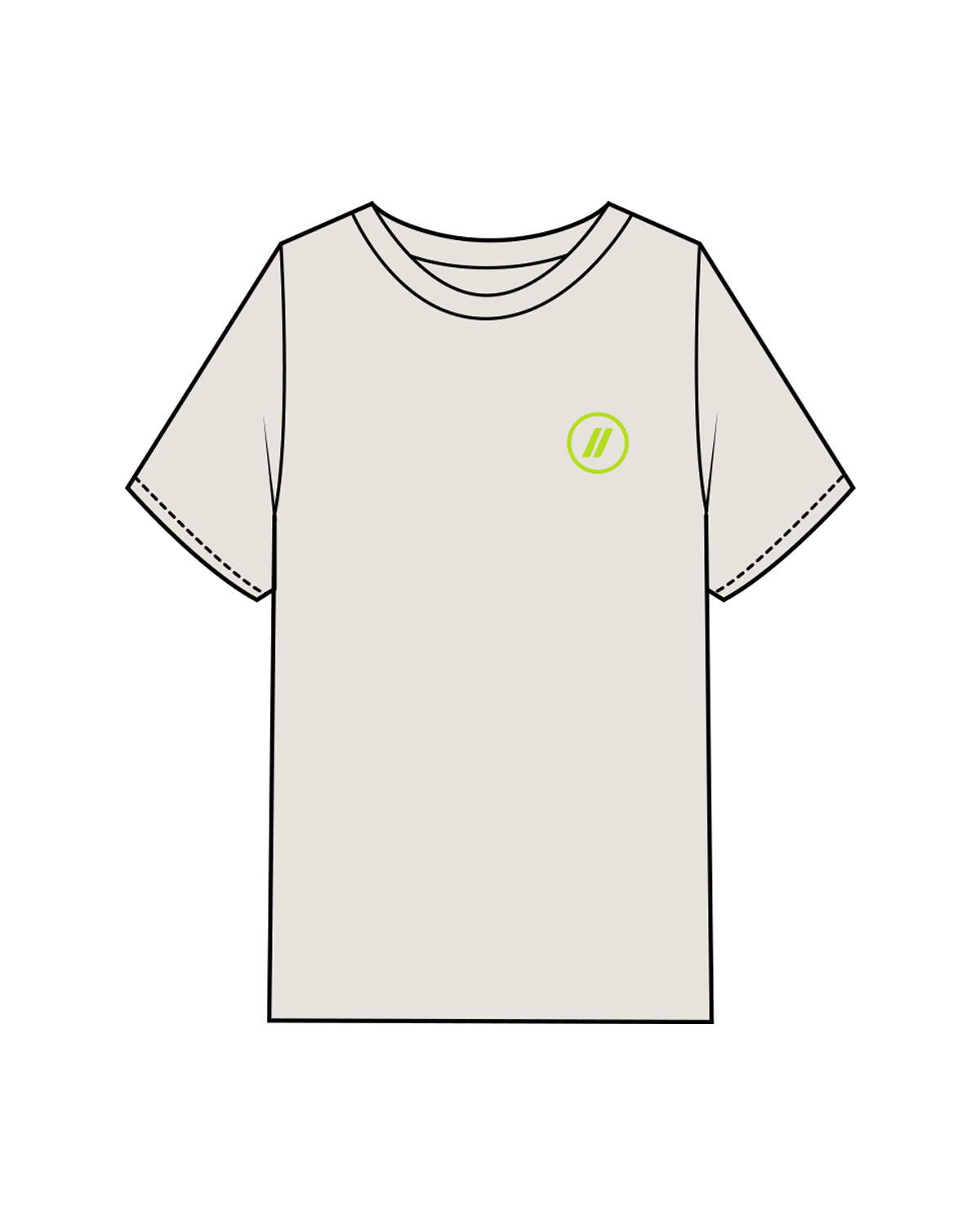 The Mens Heavyweight Tee - Washed Bone - Blenders - Left Chest & Back "PACIFIC BEACH" - Printed - Full Color