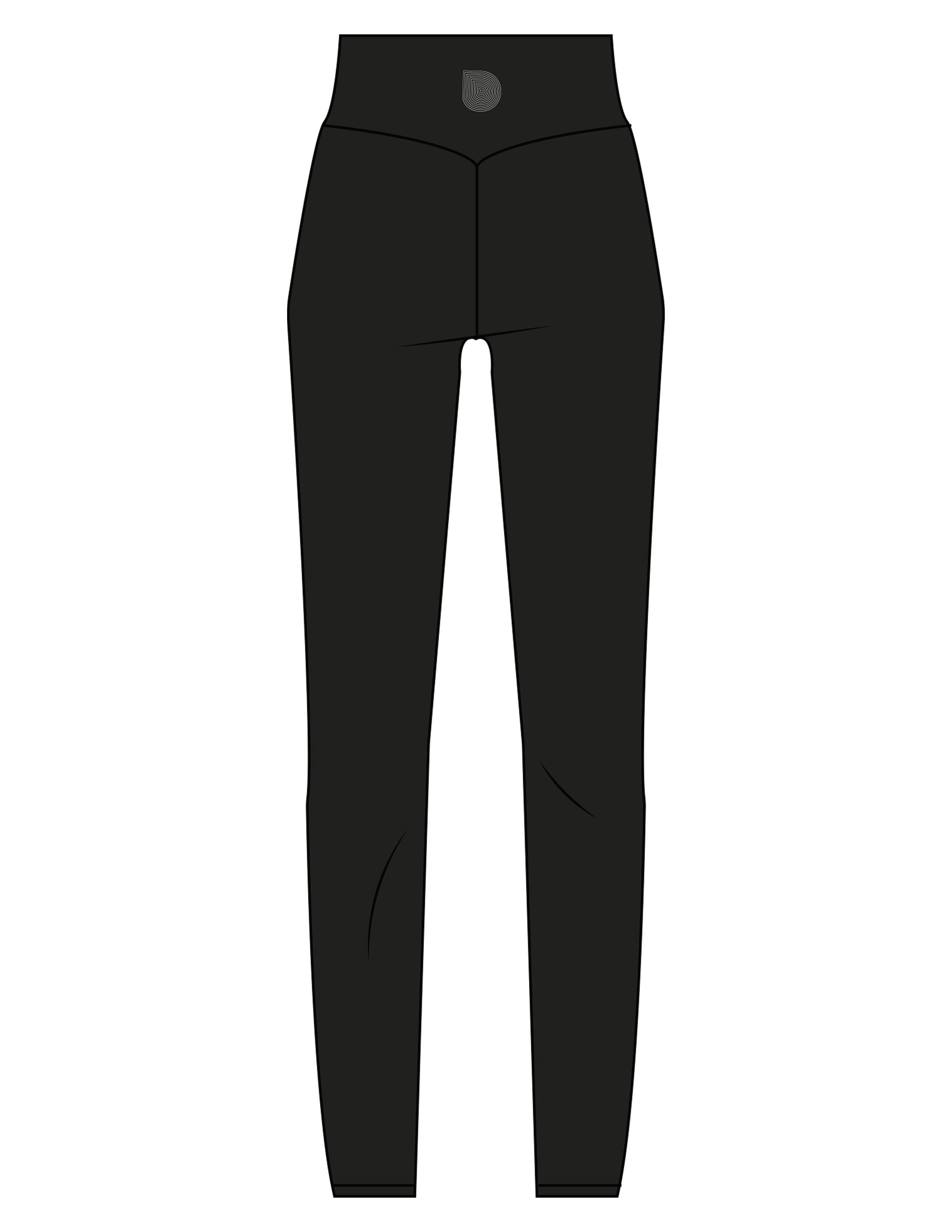 The Basic Legging - Black - Drench - Back Waistline - Printed - White