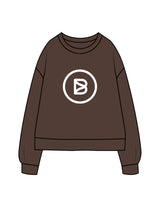 The Recycled Unisex Crewneck - Brown - Bond Fitness - Center Chest Round & Upper Back - Printed - White