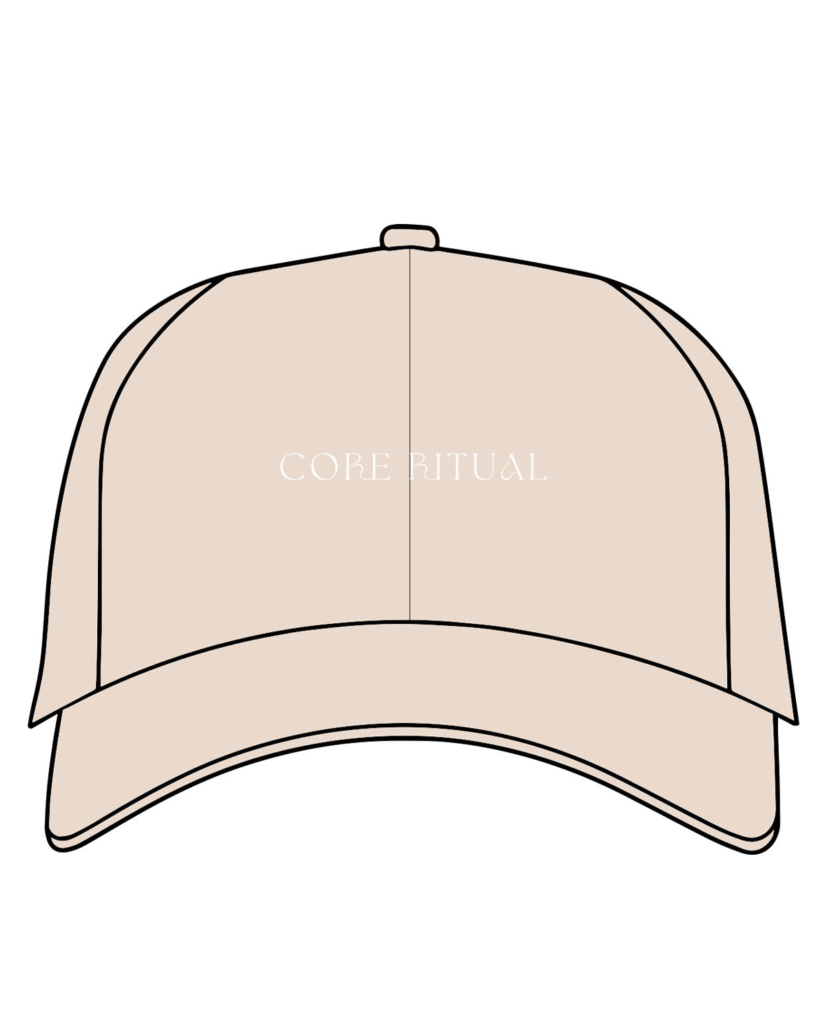 The Dad Hat - Stone - Core Ritual - Center - White