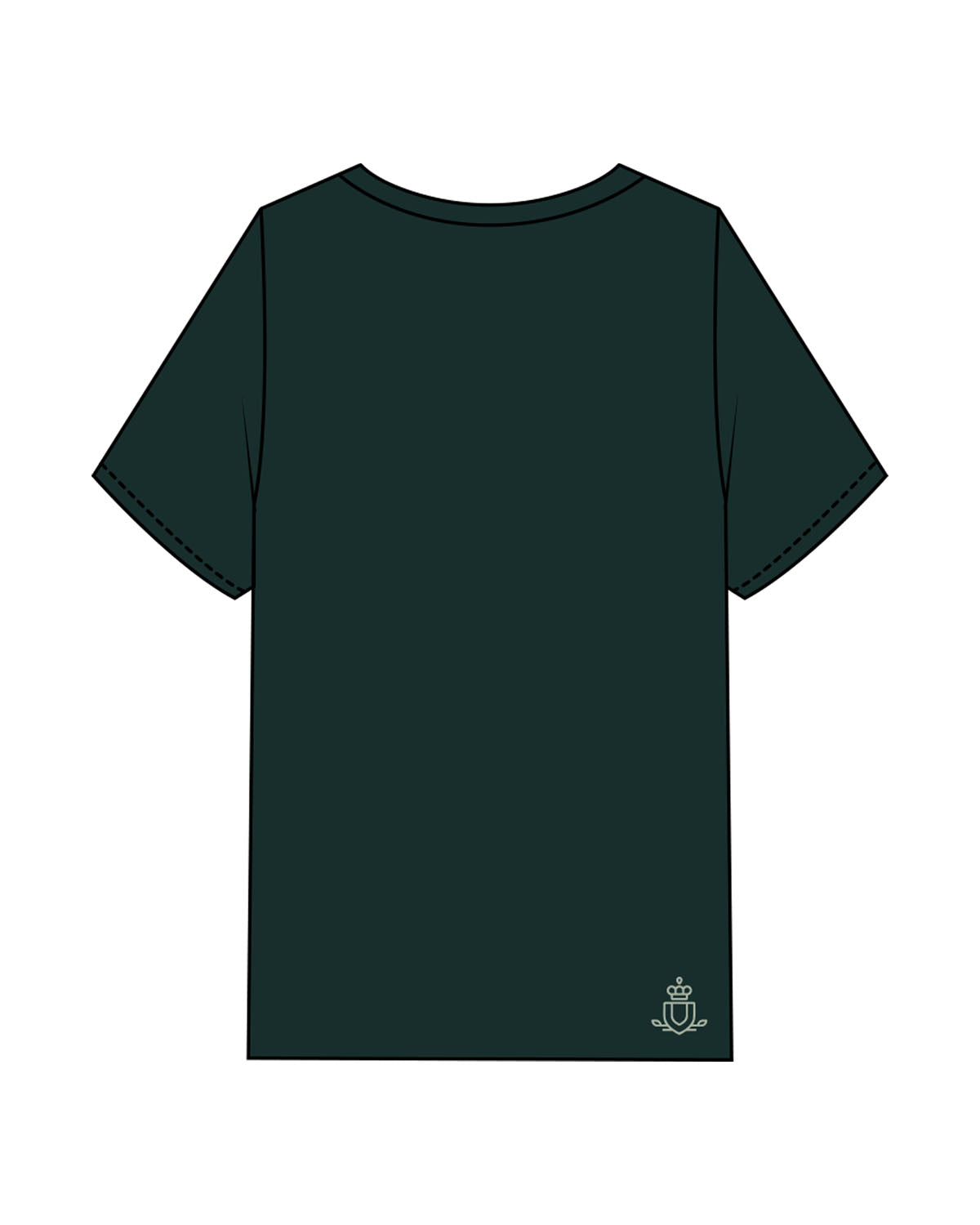 The Mens Heavyweight Tee - Pine Green - Spa Kingston - Center Chest Stacked & Back Corner - Printed - Sage