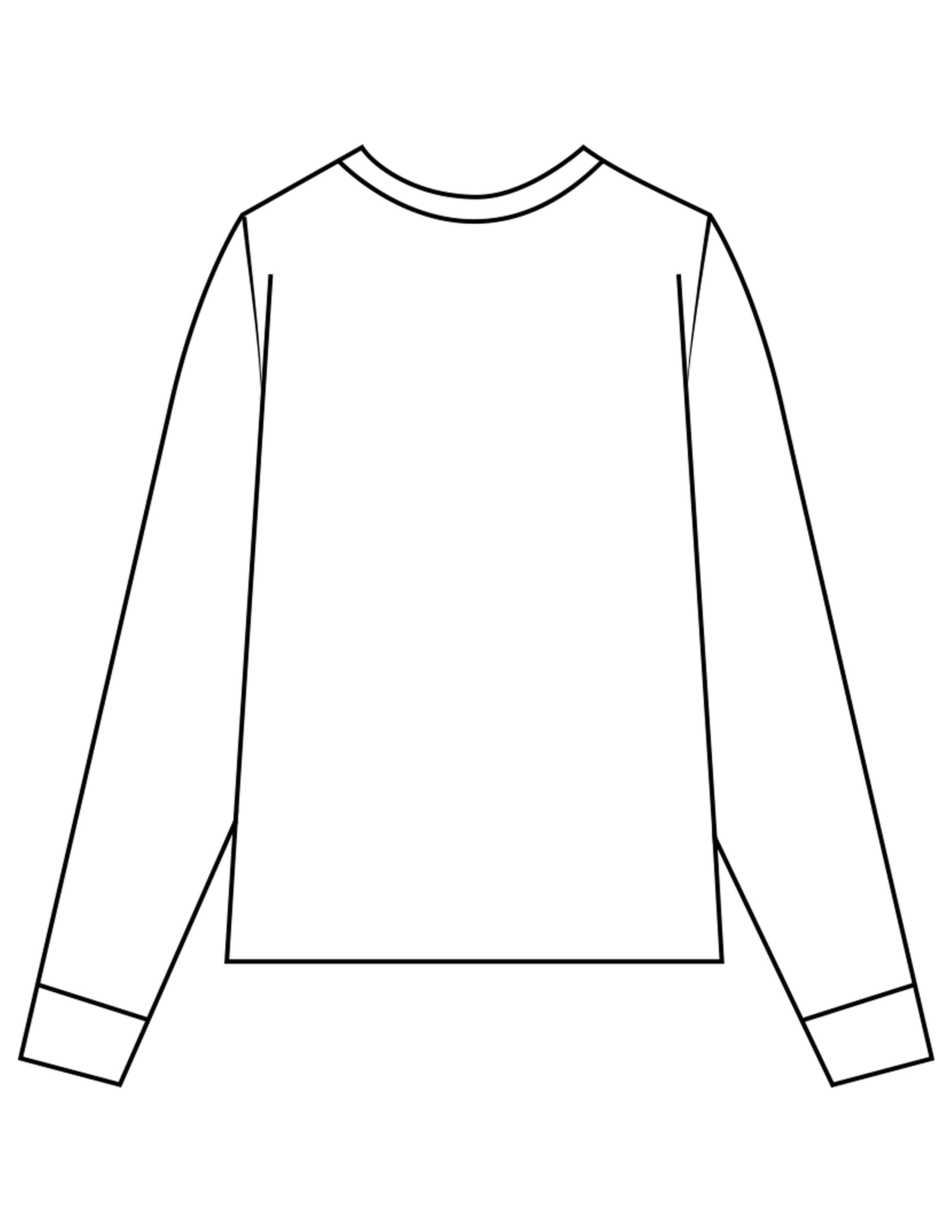 The Womens Long Sleeve - White - Fine Core Pilates - Center Chest Stacked - Printed - Black