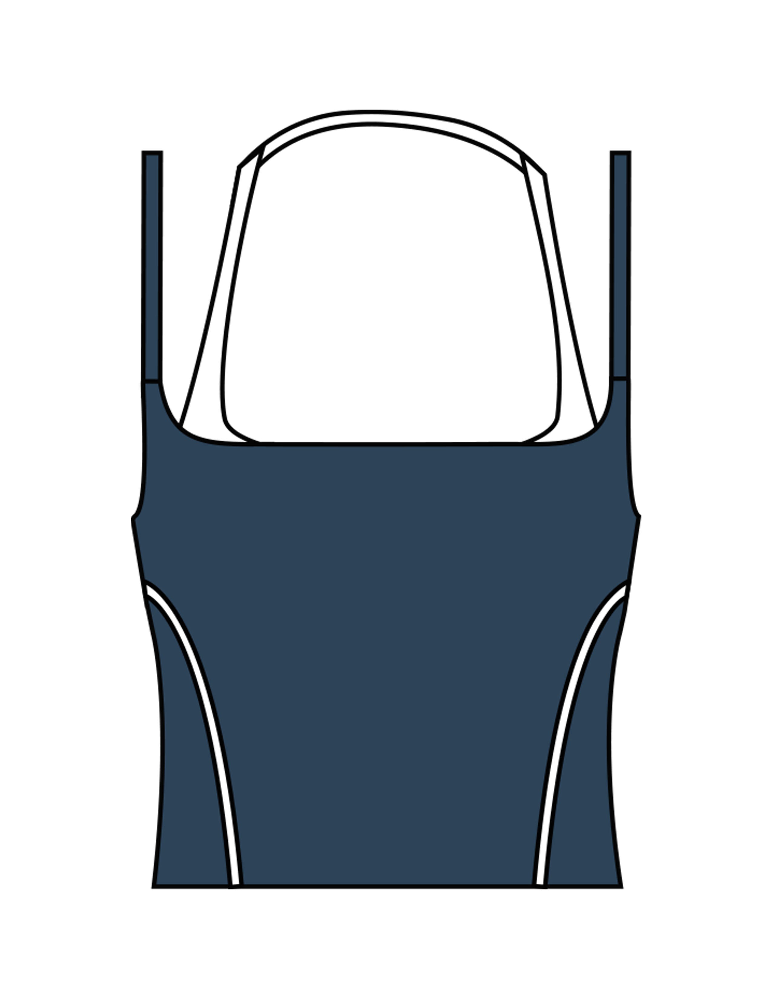 The Piped Tank - Teal - The Whole You Wellness - Center Back - Printed - Full Color