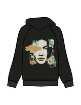 The Womens Heavyweight Hoodie - Black - Fase Lagree - Right Sleeve & Back Image - Printed - Full Color