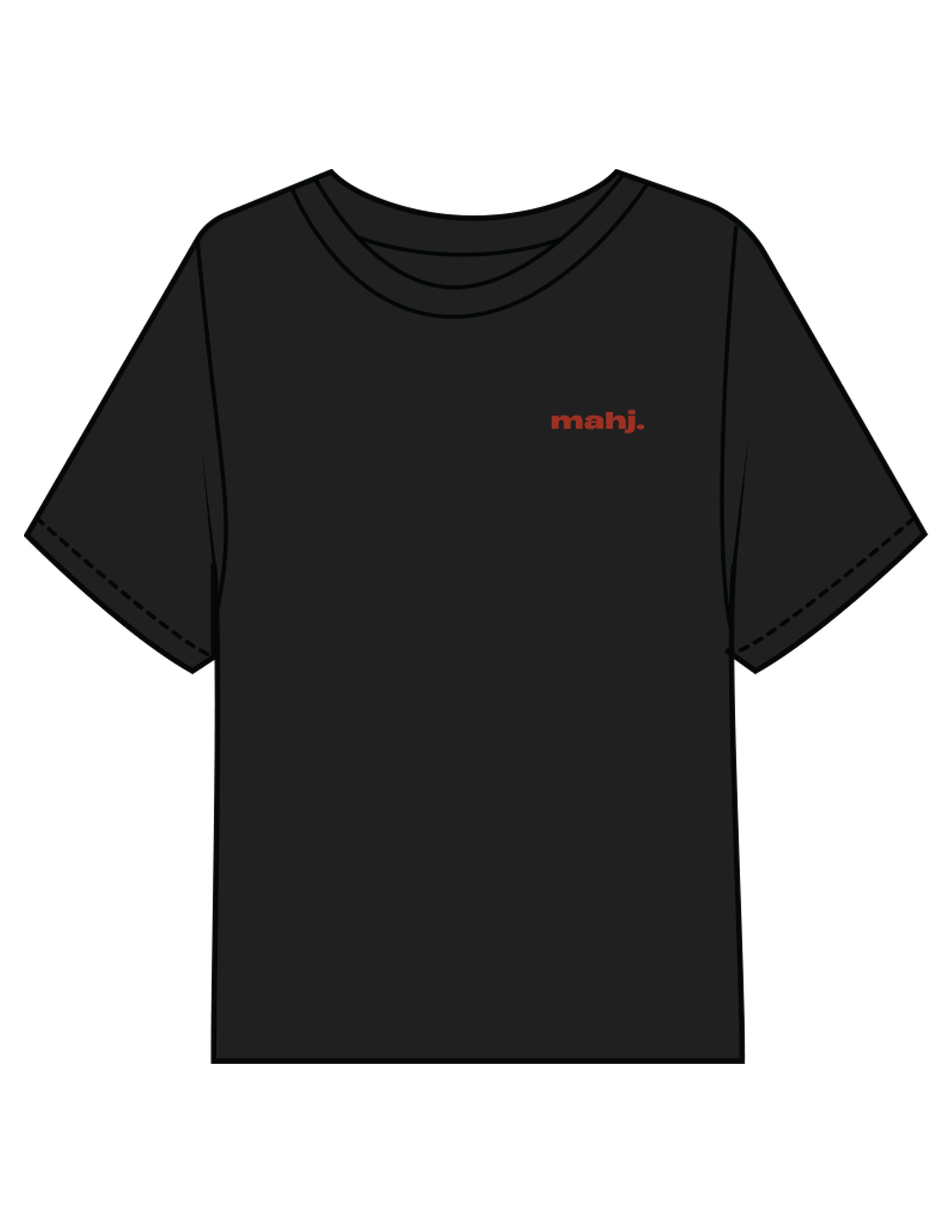 The Midweight Crop Tee - Black - Barnes. The Label - Left Chest & Back Joker - Printed - Full Color