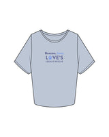 The Crop Tee - Powder - LLR - Center Chest Stacked - Printed - Full Color