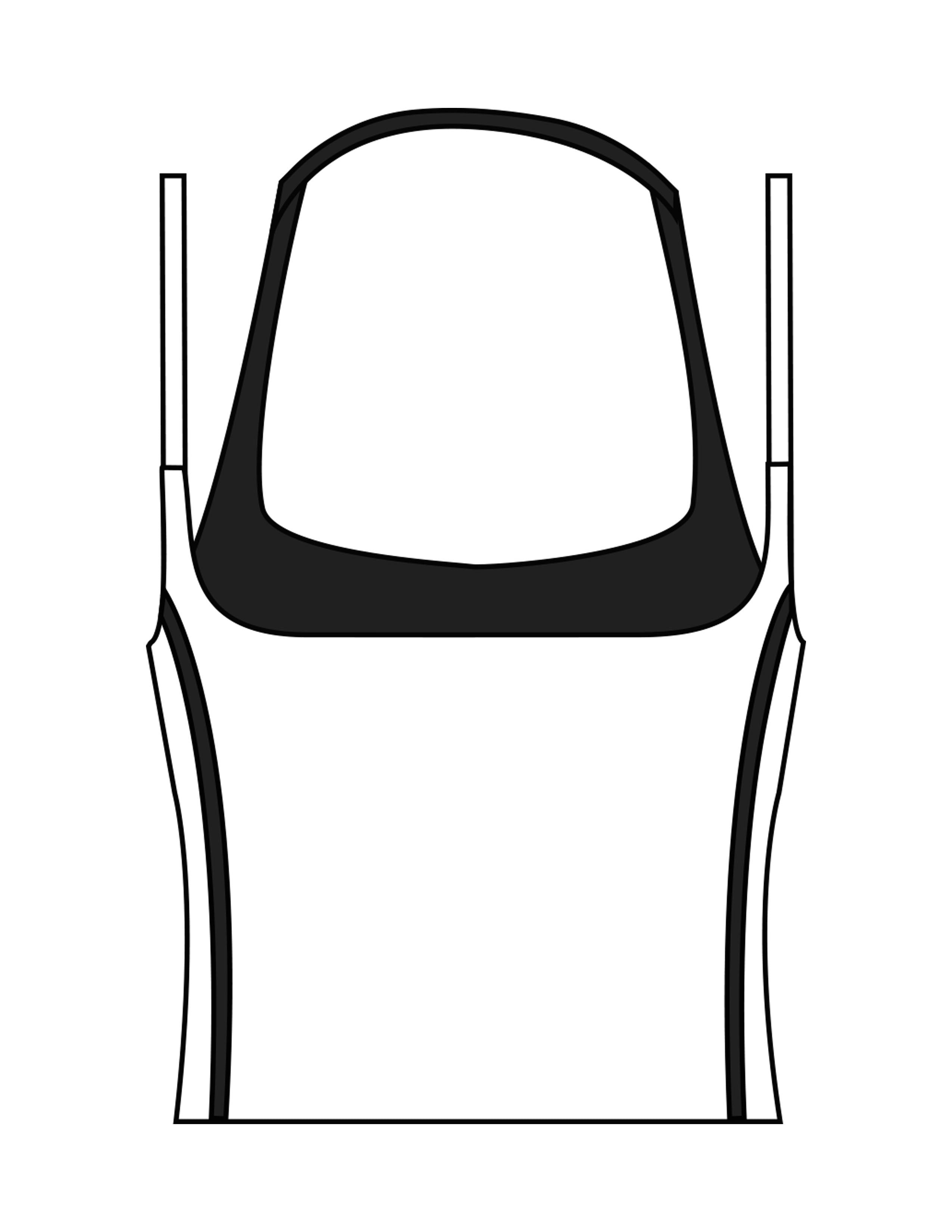 The Piped Tank - White - Movement Pilates Buffalo - Center Chest - Printed - Black