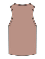 The Ribbed Full Length Tank - Clay - Core Crown Point - Center Chest Stacked - Embroidered - Bone