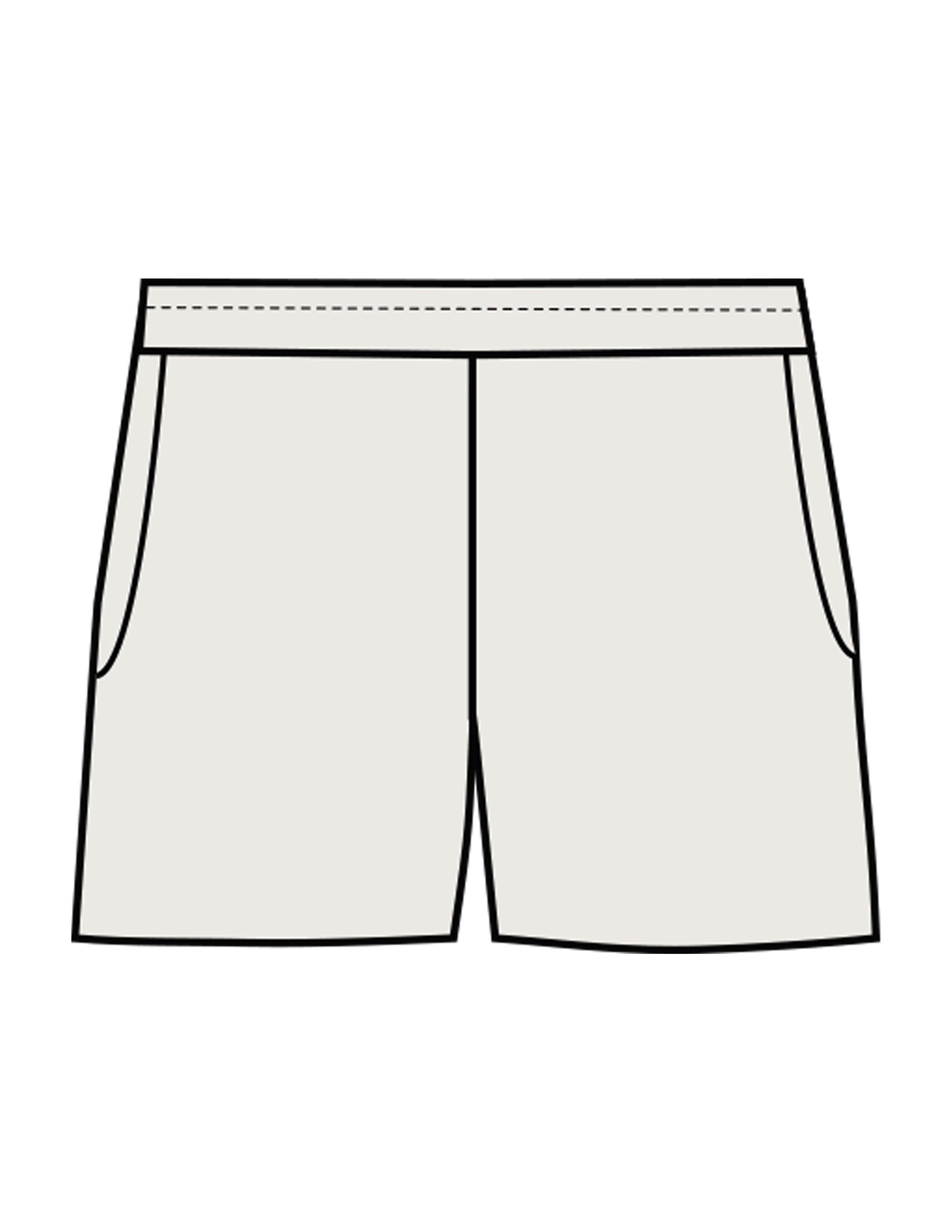 The Womens Sweat Shorts - Bone - Lagree Red - Back Pocket - Embroidered - Red